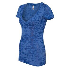 Blue V-Neck Women's Top
